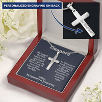 Thumbnail for Personalized Grandpa (from Grandkids) Cross Necklace - Love You This Much