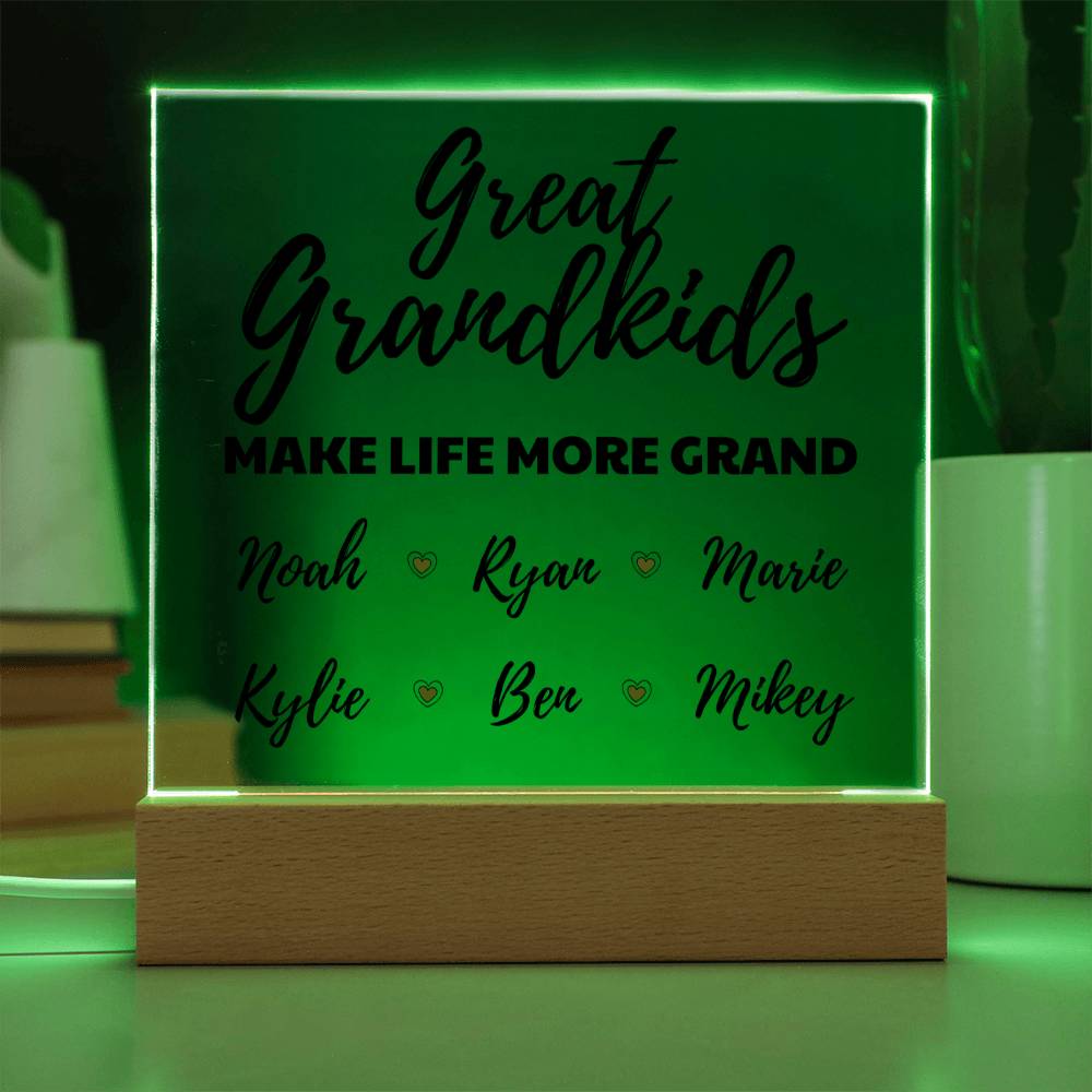 Personalized Great Grandkids Acrylic - Love You This Much