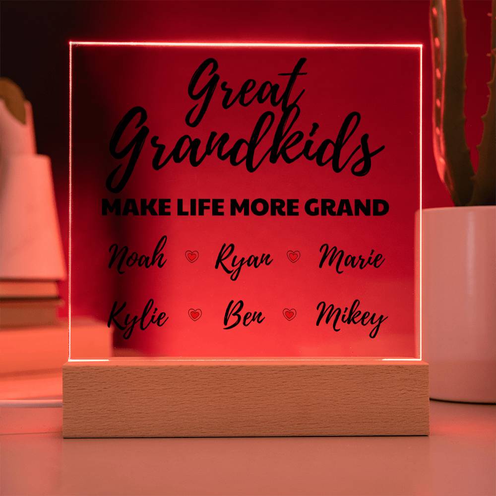 Personalized Great Grandkids Acrylic - Love You This Much