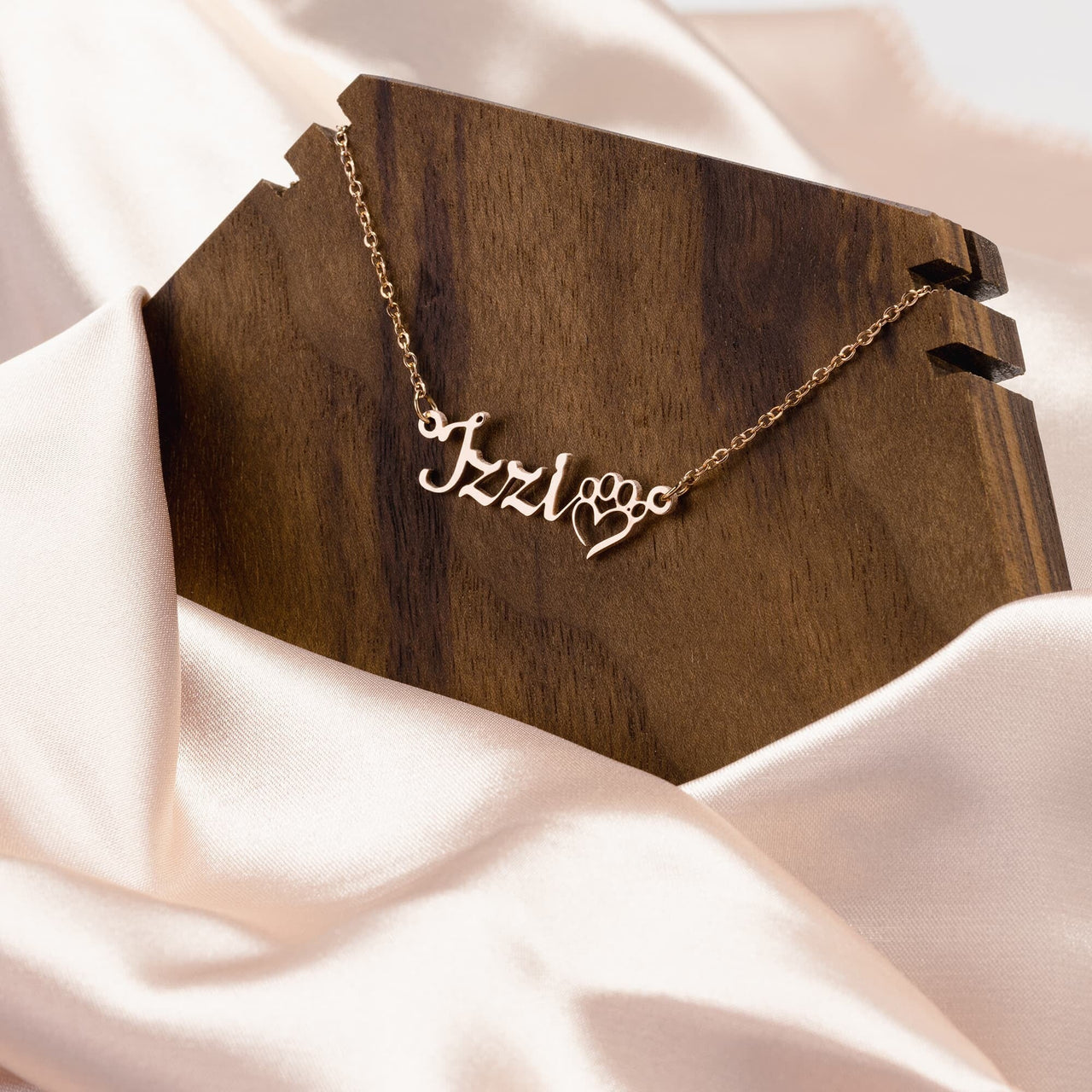 Personalized Name with Dog Paw Necklace - Love You This Much