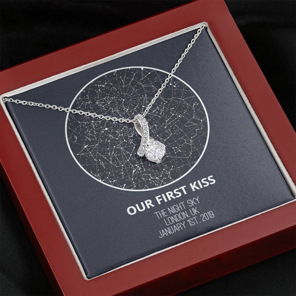 Personalized Star Map Alluring Beauty Necklace - Love You This Much