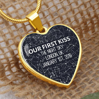 Thumbnail for Personalized Star Map Heart Necklace - Love You This Much