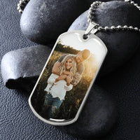 Thumbnail for Photo Dog Tag Necklace - Love You This Much