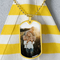 Thumbnail for Photo Dog Tag Necklace - Love You This Much