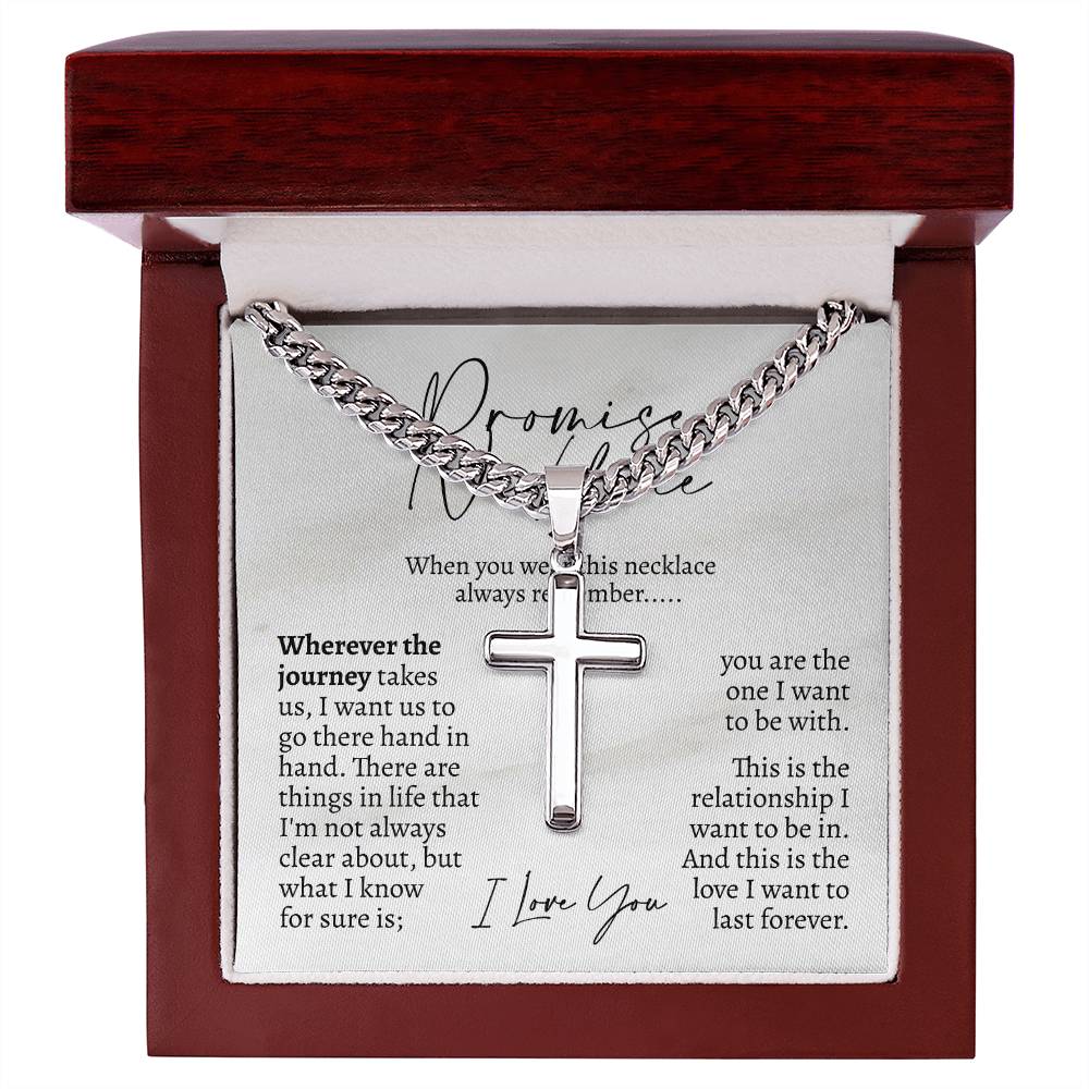 Promise "Our Journey" Cuban Cross Necklace - Love You This Much