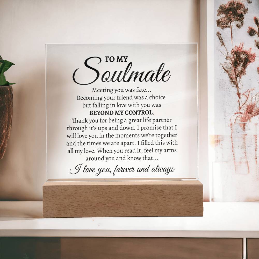 Soulmate Square Acrylic - Love You This Much