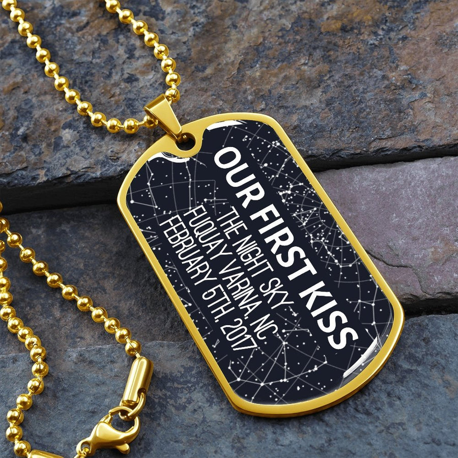 Star Map Dog Tag Necklace - Love You This Much