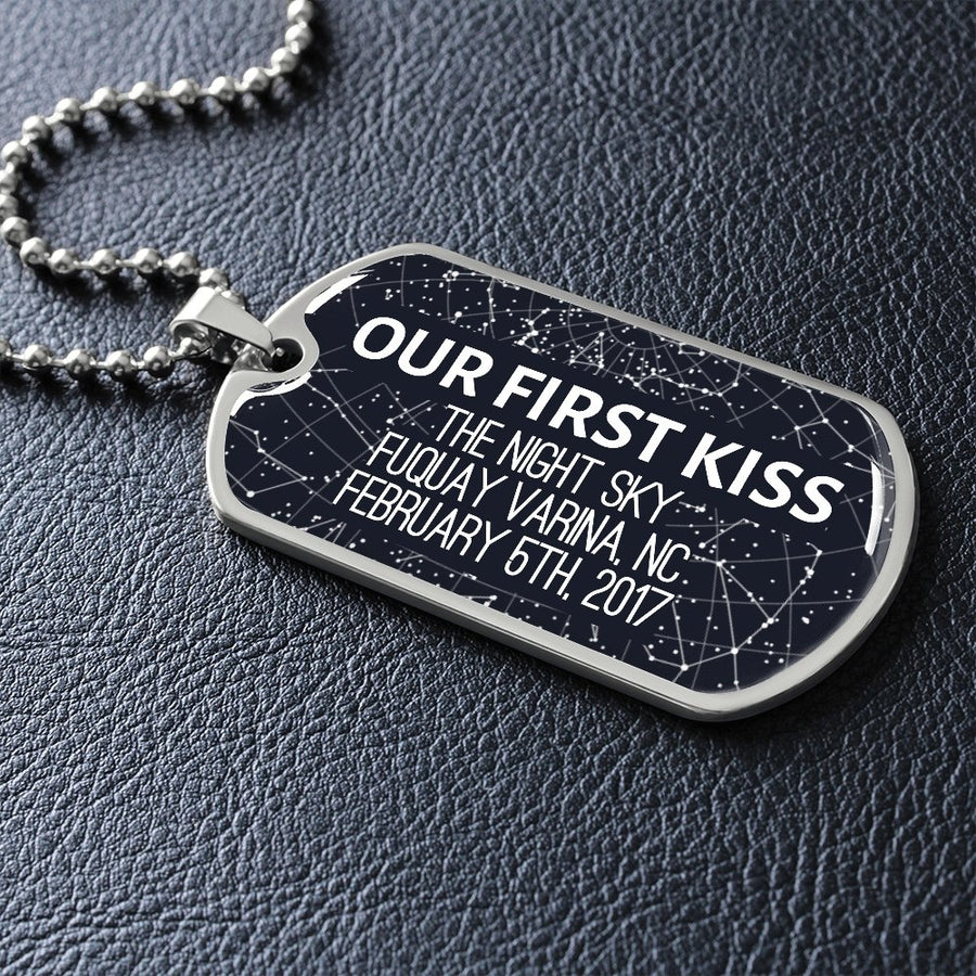 Star Map Dog Tag Necklace - Love You This Much