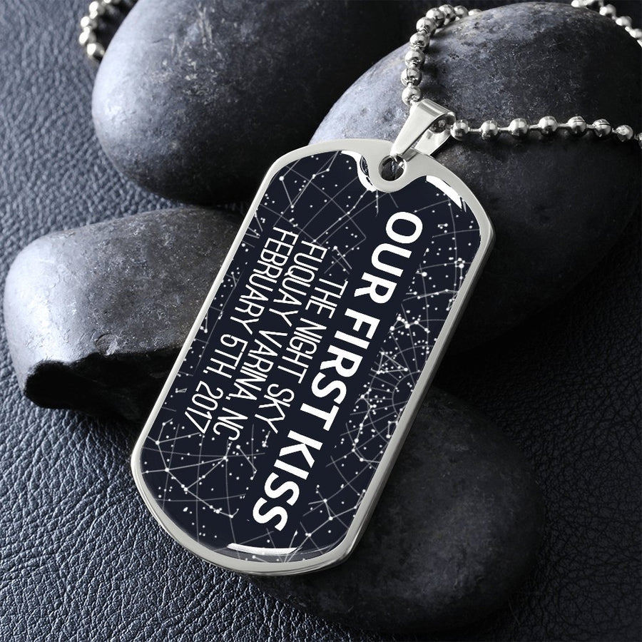 Star Map Dog Tag Necklace - Love You This Much