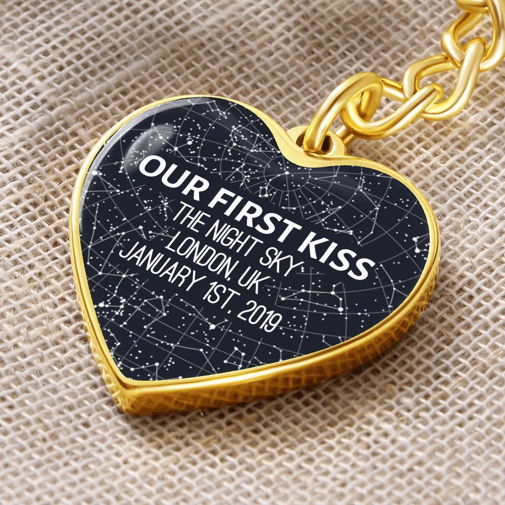 Star Map Heart Keychain - Love You This Much