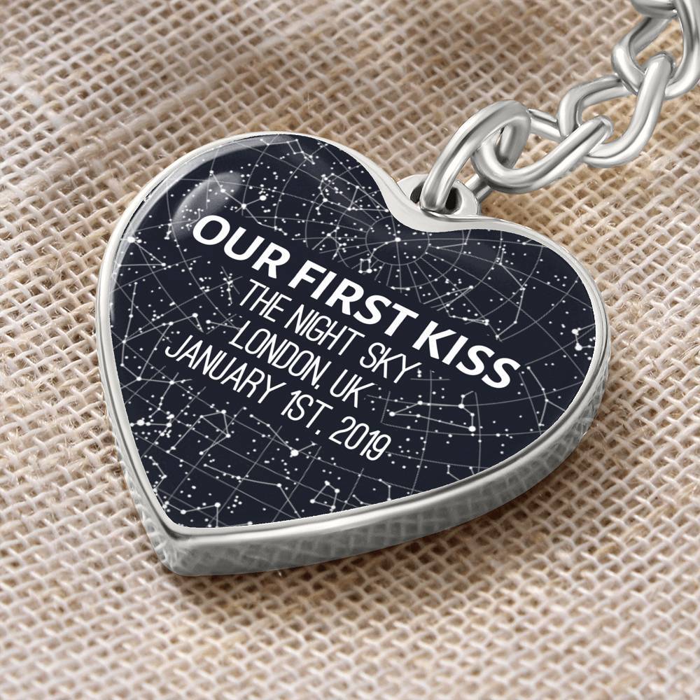 Star Map Heart Keychain - Love You This Much