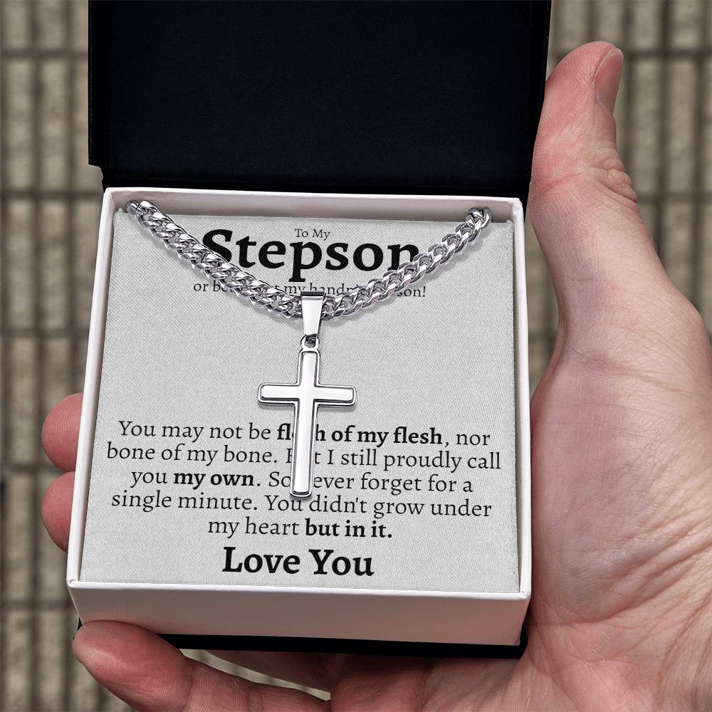 Stepson Cuban Cross Necklace - Love You This Much