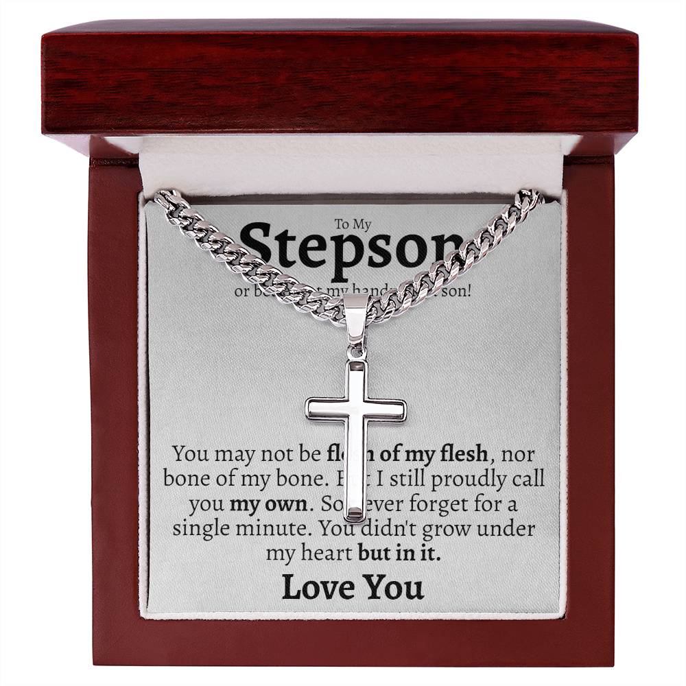 Stepson Cuban Cross Necklace - Love You This Much