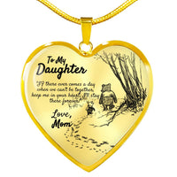 Thumbnail for To My Daughter 'Christopher Robins Edition' (Love Mom) Luxury Heart Necklace - Love You This Much