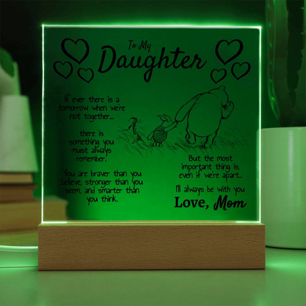 To My Daughter (Love Mom) Square Acrylic - Love You This Much